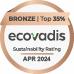 Bronze Top 35% ecovadis Sustainability Raiting APR 2024