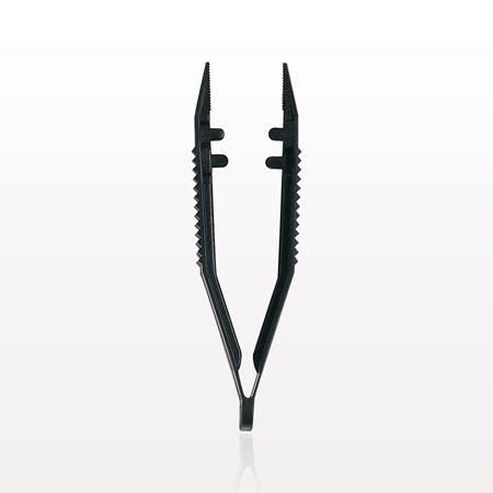 Single-Use Tweezer Forceps, Black