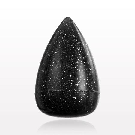 3D Glitter Teardrop Silicone Applicator, Black Sparkle