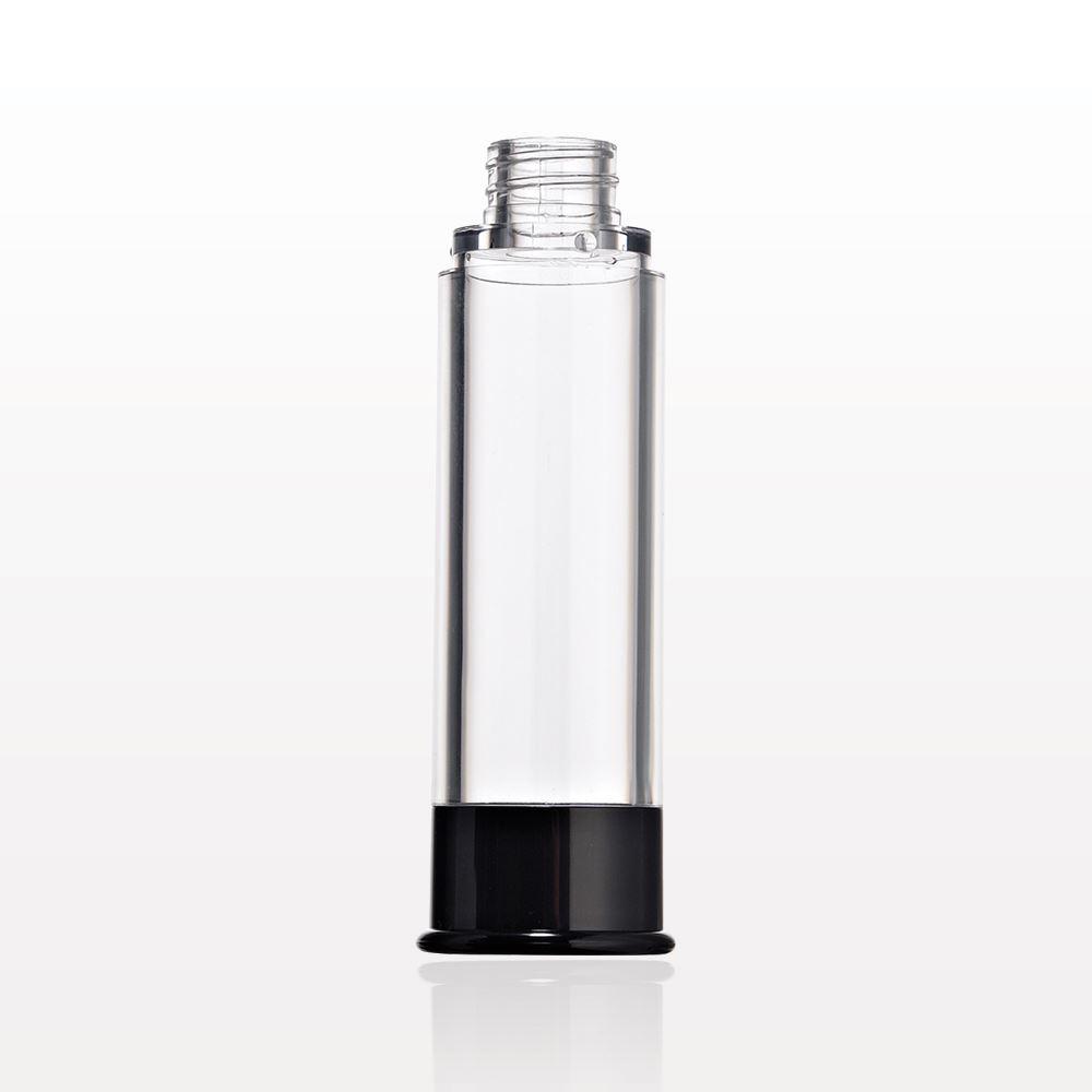 Airless Bottle, Clear with Base, Black