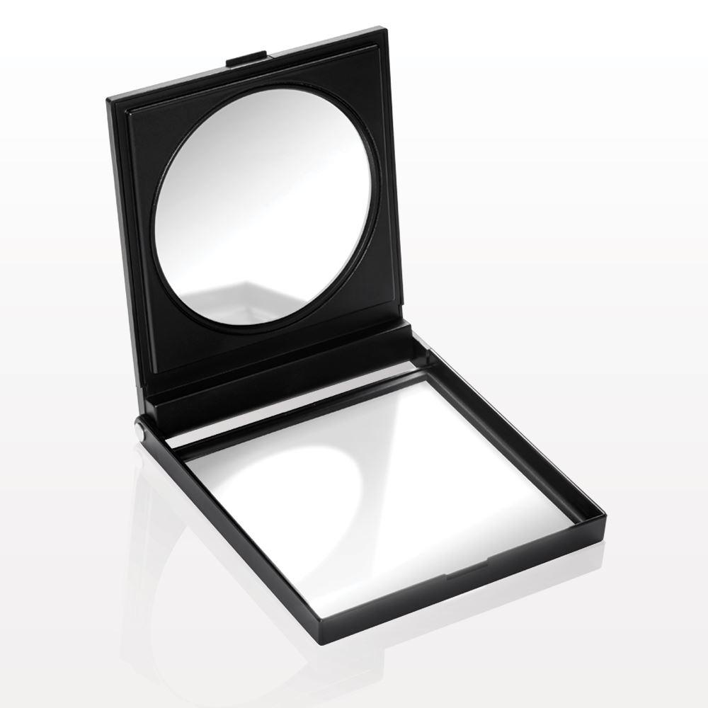 Large Self-Standing Double Mirrored Compact, Matte Black