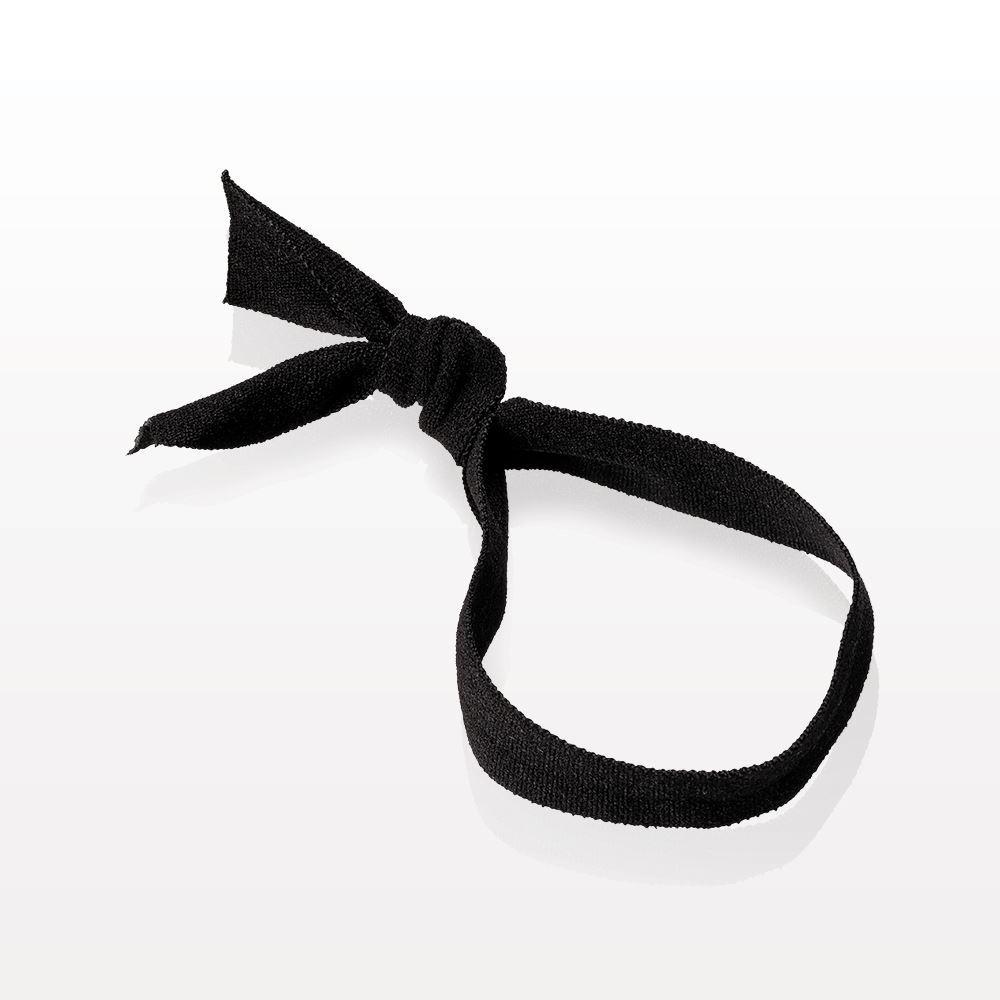 No Crease Elastic Ribbon Ponytail Holder, Black