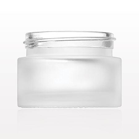 Thick Walled Glass Jar, Frosted