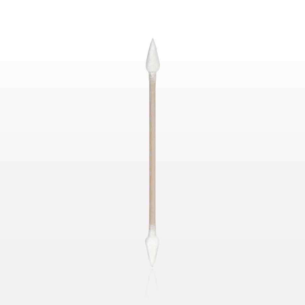 Dual-Ended Tightly Wound Point Tip Swab with Wood Handle