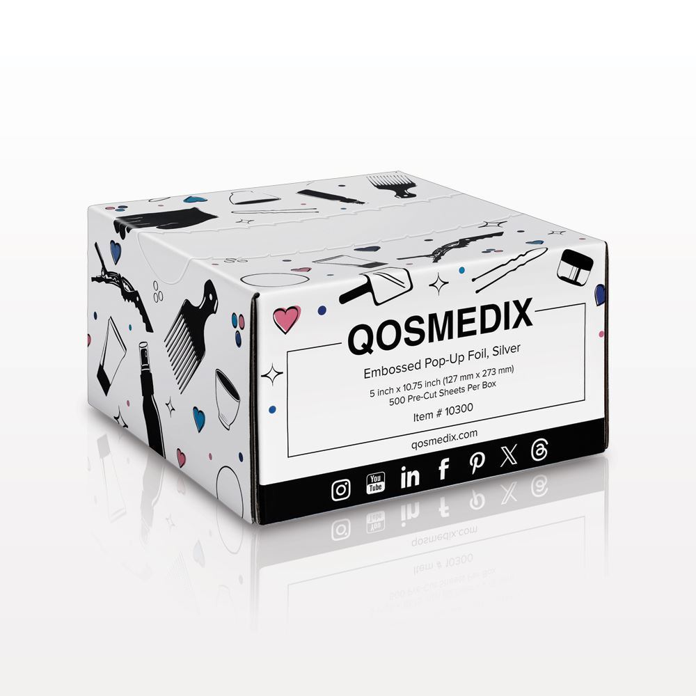 Qosmedix Embossed Pop-Up Foil, Silver