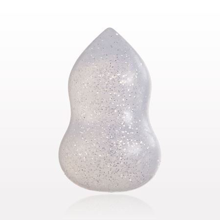 3D Glitter Oblong Silicone Applicator, Silver Sparkle