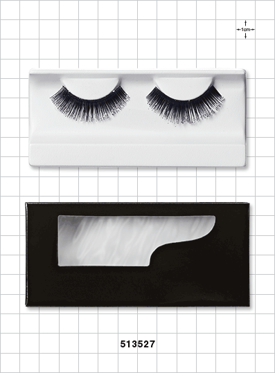 False Eyelashes with Glitter, Black