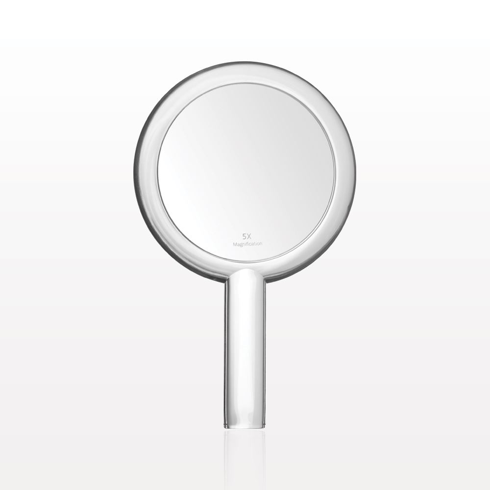 Dual Sided Hand Held Mirror, Clear