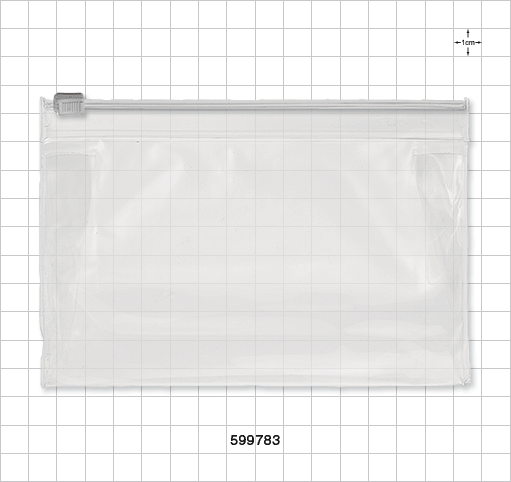 Side Zipper Bag, Clear