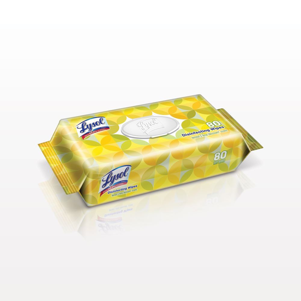 Lysol  Disinfecting Wipes, Lemon & Lime Blossom  Scent