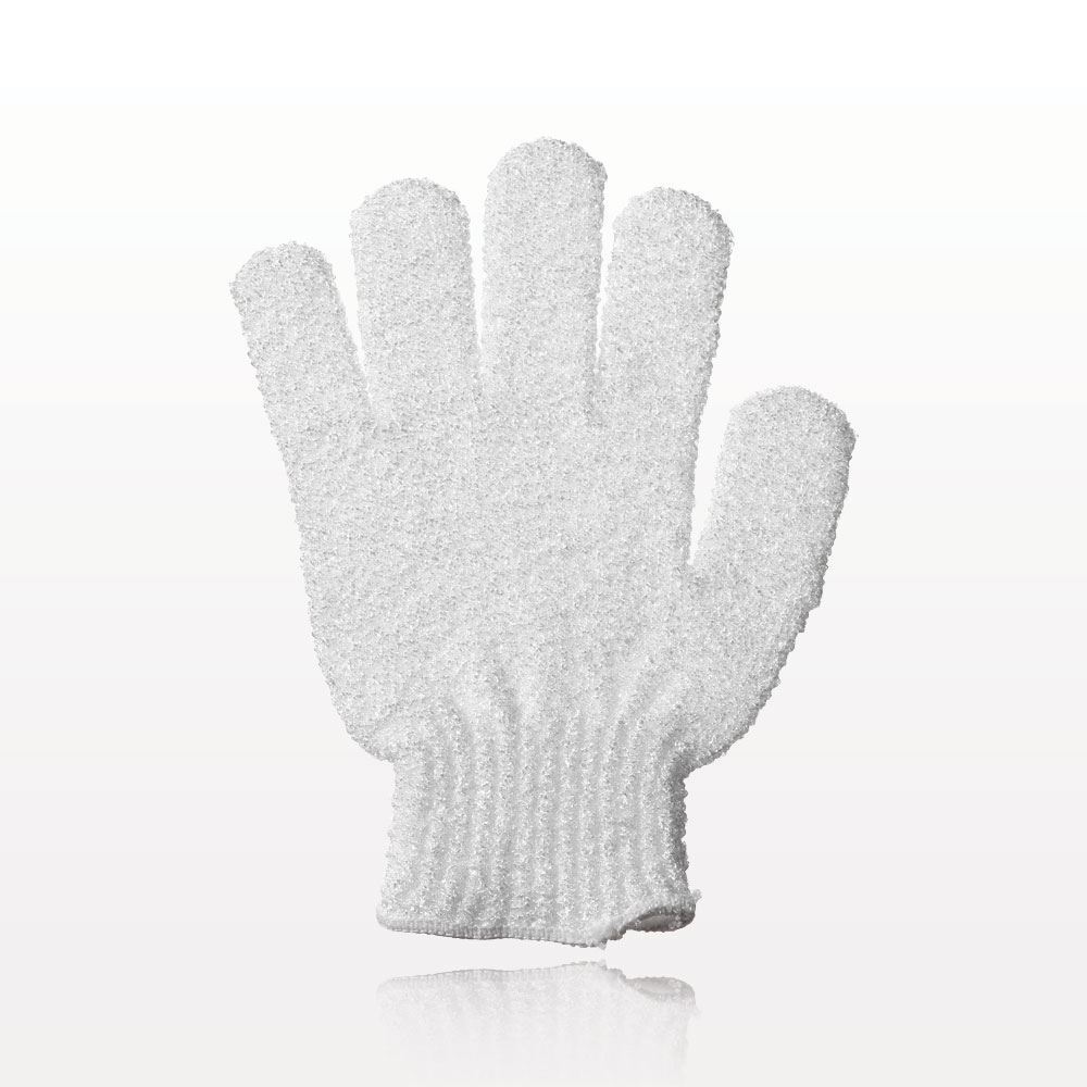 Exfoliating Bath Glove, White