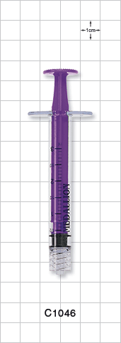 Medallion  Syringe, Male Luer Lock, Purple