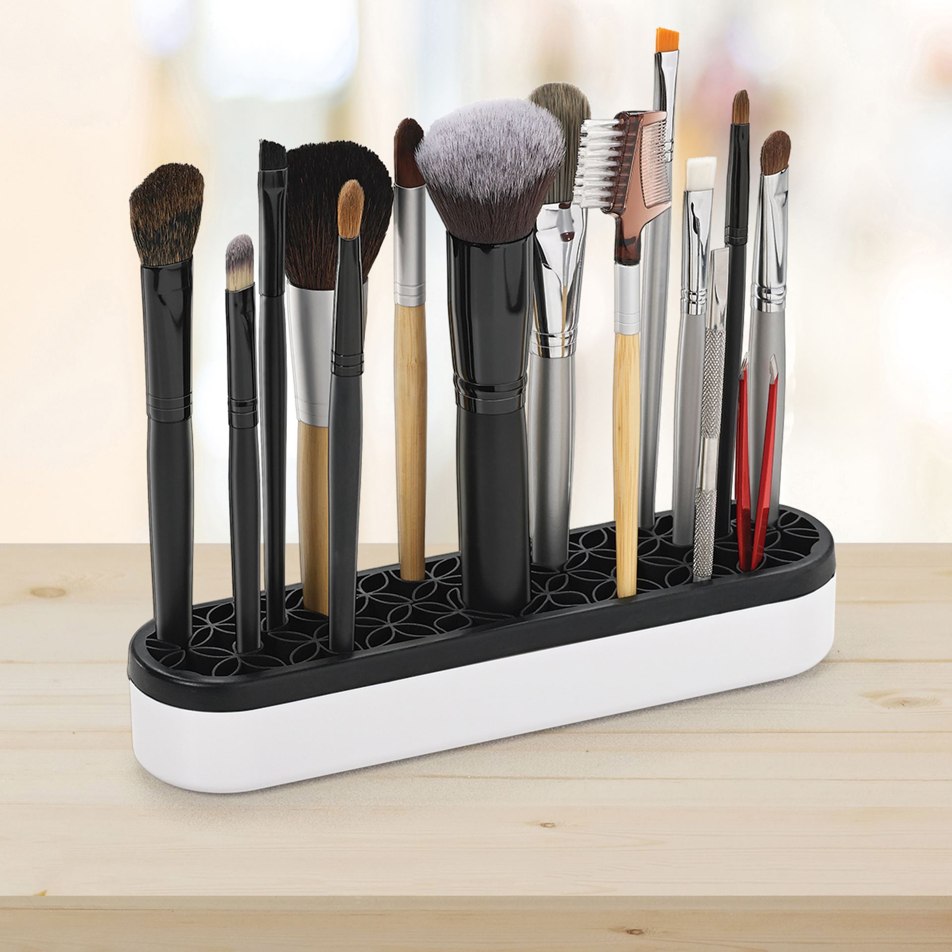 Beauty Tool Organizer, Black and White